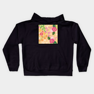 Cherry Blossoms Romance_Cream background Kids Hoodie